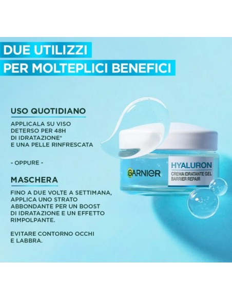 Garnier Hyaluron Crema Idratante Gel Per Pelli Sensibili