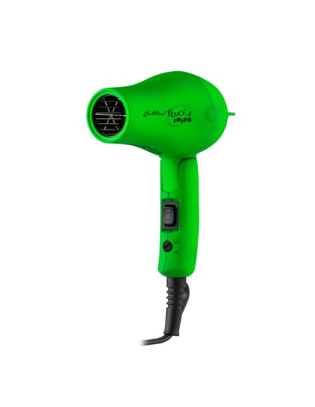 Gettin Fluo Fruits Mini Asciugacapelli Da Viaggio - verde 1000w