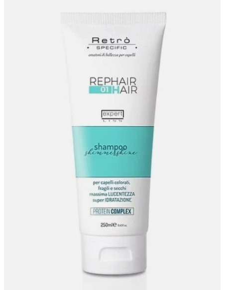 Retrò Shampoo Shimmer Shine Zero 1 Rephair Per Capelli Fragili e Secchi