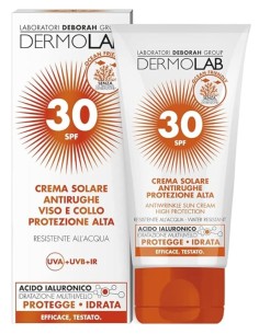 Dermolab Crema Solare Antirughe Viso e Collo SPF 30
