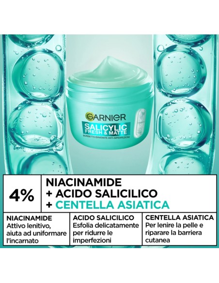 Garnier Salicylic Fresh & Matte Sorbetto Idratante e Opacizzante