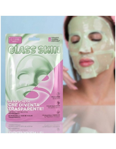 Maschera viso al collagene per la pelle in vetro (Centella e Selaginella) - Cosmi Premium