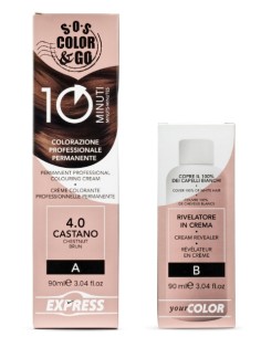 Crema colorante 10min - 4.0 Castano - ALAMA