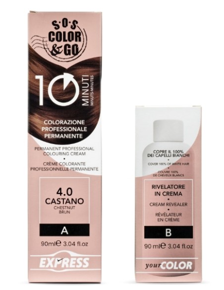 Crema colorante 10min - 4.0 Castano - ALAMA