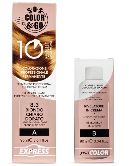 Crema colorante 10min - 8.3 Biondo Chiaro Dorato - ALAMA