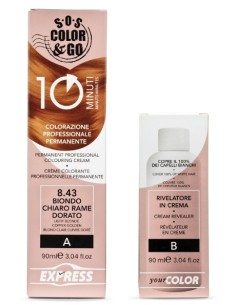 Crema colorante 10min - 8.43 Biondo Chiaro Rame Dorato -...