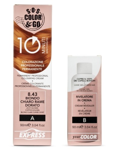 Crema colorante 10min - 8.43 Biondo Chiaro Rame...