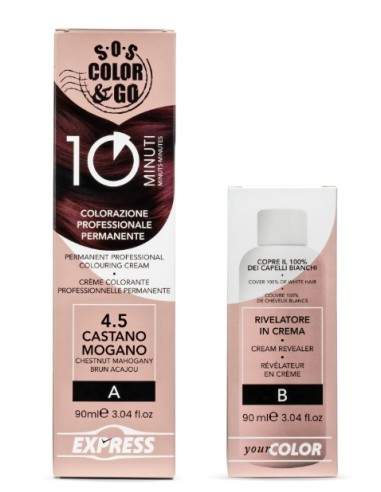 Crema colorante 10min - 4.5 Castano Mogano - ALAMA