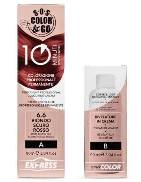 Crema colorante 10min - 6.6 Biondo Rosso Scuro - ALAMA
