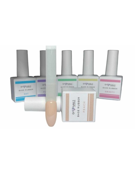 Base Rubber Pastel Peach HD 12ml - GIONAILS