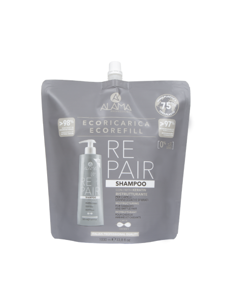 Shampoo Ristrutturante per Capelli Danneggiati eco refill - 1000ml Alama