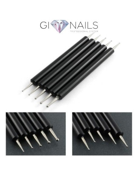 Set di 5 Applicatori Spotswirl Per Unghie