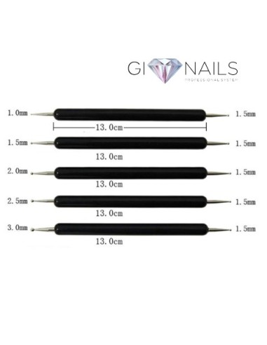 Set di 5 Applicatori Spotswirl Per Unghie