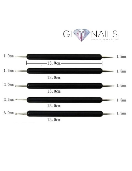 Set di 5 Applicatori Spotswirl Per Unghie