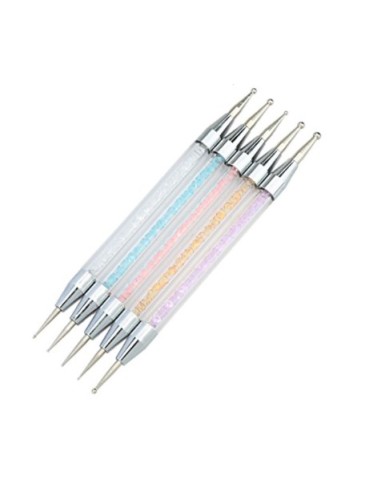 Set di 5 Applicatori Spotswirl Colorati Per Unghie