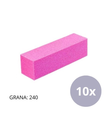 10x BUFFER MATTONCINO ROSA GLITTER - 240