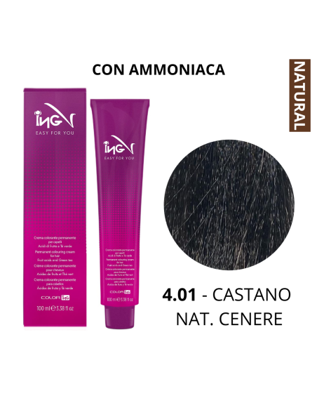Crema Colorante (4.01 CASTANO NAT. CENERE) - COLOR ING