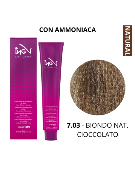 Crema Colorante (7.03 BIONDO NAT. CIOCCOLATO) - COLOR ING