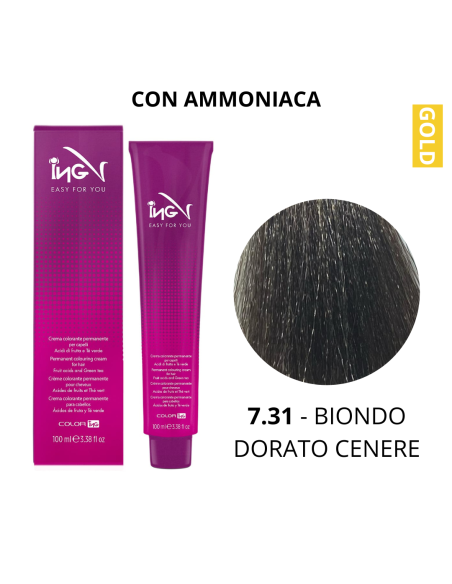 Crema Colorante (7.31 BIONDO DORATO CENERE) - COLOR ING