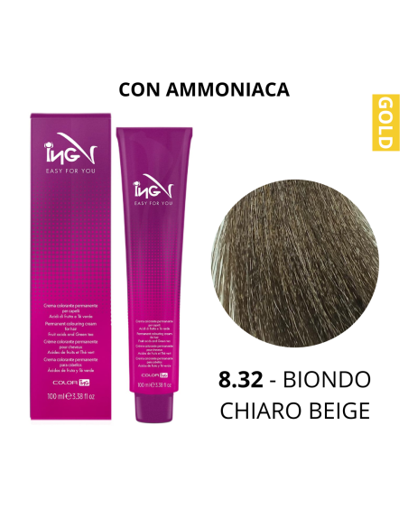 Crema Colorante (8.32 BIONDO CHIARO BEIGE) - COLOR ING