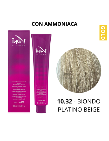 Crema Colorante (10.32 BIONDO PLATINO BEIGE) - COLOR ING