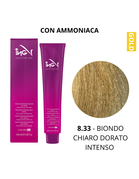 Crema Colorante (8.33 BIONDO CHIARO DORATO INTENSO) - COLOR ING
