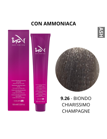Crema Colorante (9.26 BIONDO CHIAR.MO CHAMPAGNE) - COLOR ING