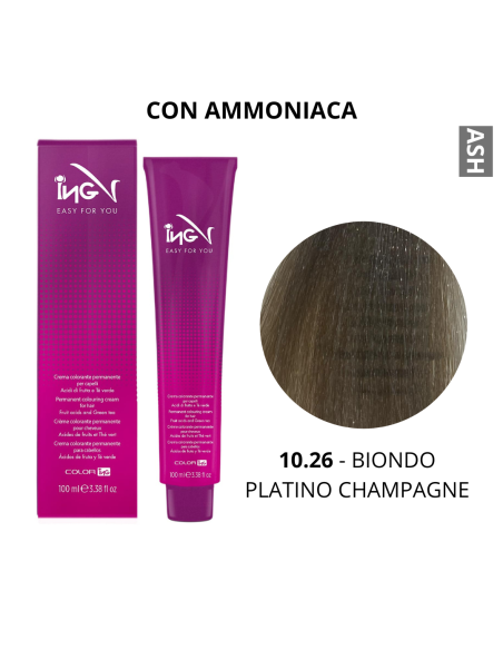 Crema Colorante (10.26 BIONDO PLATINO CHAMPAGNE) - COLOR ING