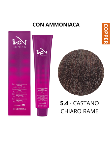 Crema Colorante (5.4 CASTANO CHIARO RAME) - COLOR ING