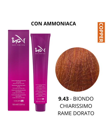 Crema Colorante (9.43 BIONDO CHIAR.MO RAME DORATO) - COLOR ING