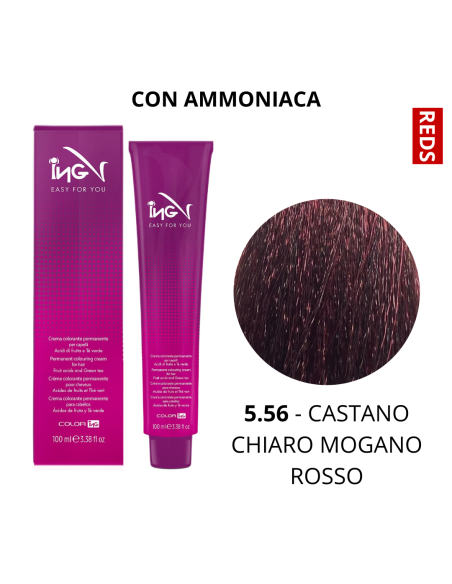 Crema Colorante (5.56 CASTANO CHIARO MOGANO ROSSO) - COLOR ING