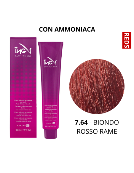 Crema Colorante (7.64 BIONDO ROSSO RAME) - COLOR ING