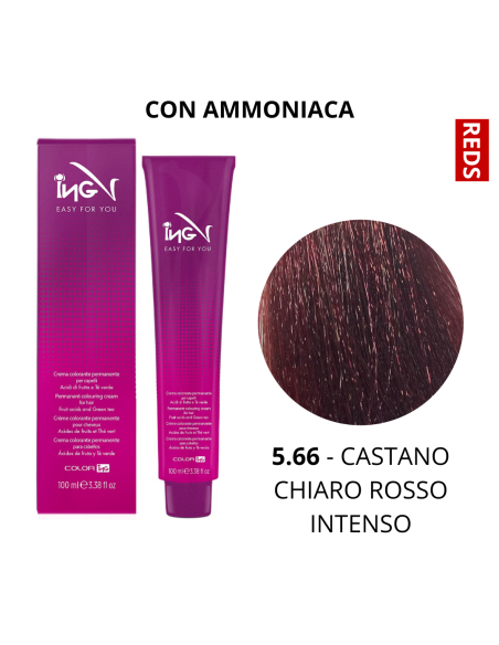 Crema Colorante (5.66 CASTANO CHIARO ROSSO INTENSO) - COLOR ING