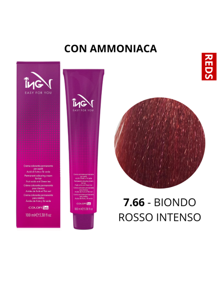 Crema Colorante (7.66 BIONDO ROSSO INTENSO) - COLOR ING