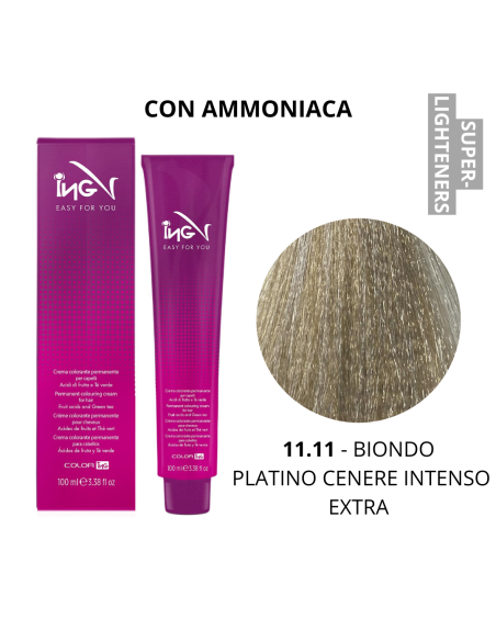 Crema Colorante (11.11 BIONDO PLATINO CENERE INTENSO EXTRA) - COLOR ING
