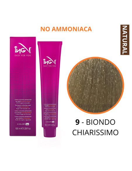 Crema Colorante NO Ammoniaca (9 BIONDO CHIAR.MO) - COLOR ING