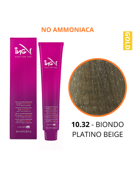 Crema Colorante NO Ammoniaca (10.32 BIONDO PLATINO BEIGE) - COLOR ING