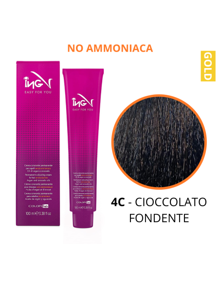 Crema Colorante NO Ammoniaca (4C CIOCCOLATO FONDENTE ) - COLOR ING