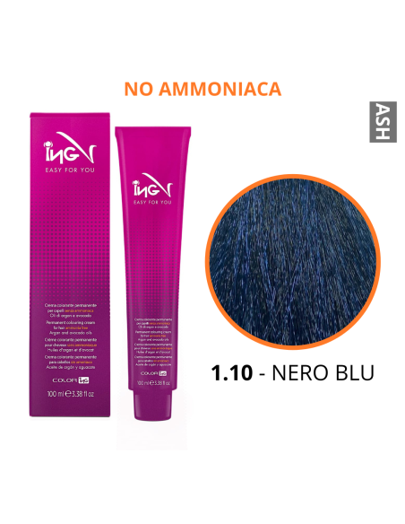 Crema Colorante NO Ammoniaca (1.10 NERO BLU) - COLOR ING