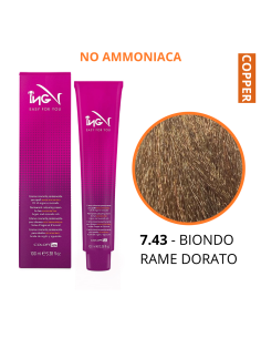 Crema Colorante NO Ammoniaca (7.43 BIONDO RAME DORATO) -...