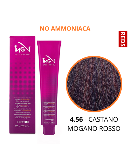 Crema Colorante NO Ammoniaca (4.56 CASTANO MOGANO ROSSO) - COLOR ING