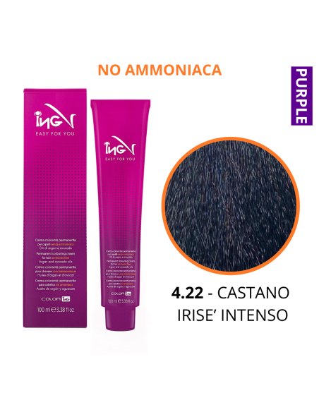 Crema Colorante NO Ammoniaca (4.22 CASTANO IRISE' INTENSO) - COLOR ING
