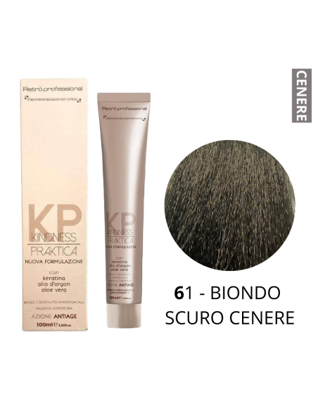 Crema Colorante (6.1 BIONDO SCURO CENERE) - RETRO' PROFESSIONAL