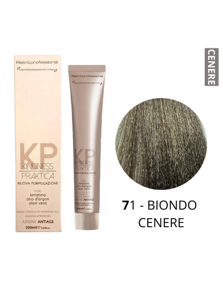 Crema Colorante (7.1 BIONDO CENERE) - RETRO' PROFESSIONAL