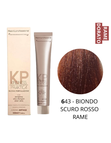 Crema Colorante (6.43 BIONDO SCURO ROSSO RAME) - RETRO' PROFESSIONAL