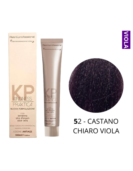 Crema Colorante (5.2 CASTANO CHIARO VIOLA) - RETRO' PROFESSIONAL
