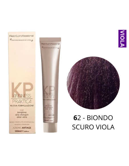 Crema Colorante (6.2 BIONDO SCURO VIOLA) - RETRO' PROFESSIONAL