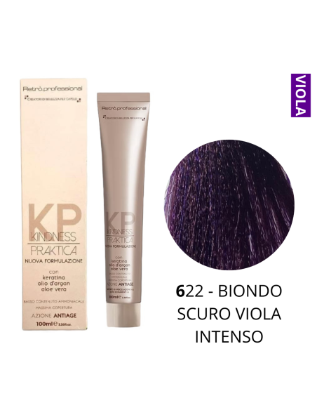 Crema Colorante (6.22 BIONDO SCURO VIOLA INTENSO) - RETRO' PROFESSIONAL