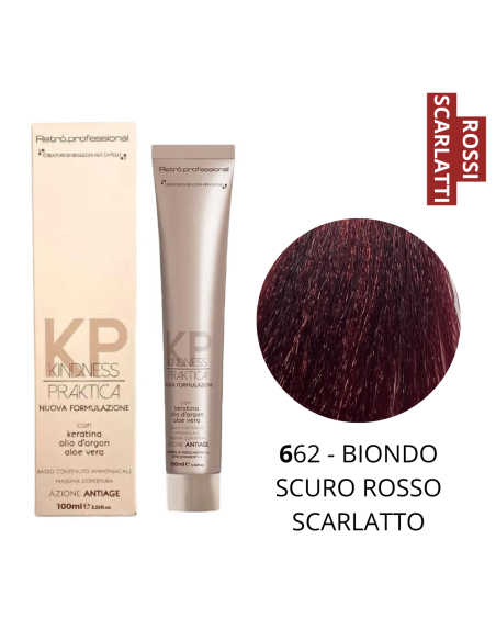 Crema Colorante (6.62 BIONDO SCURO ROSSO SCARLATTO) - RETRO' PROFESSIONAL