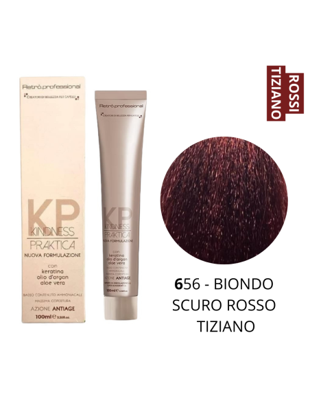 Crema Colorante (6.56 BIONDO SCURO ROSSO TIZIANO) - RETRO' PROFESSIONAL